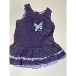 Vintage Carter's Baby Girl Plum Corduroy Jumper Dress Size 12 Months